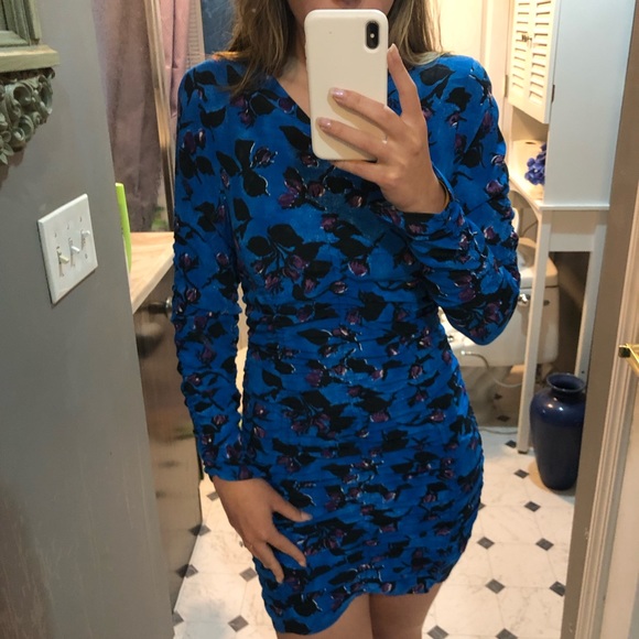 Zara Dresses & Skirts - Zara rouched long sleeve bodycon dress